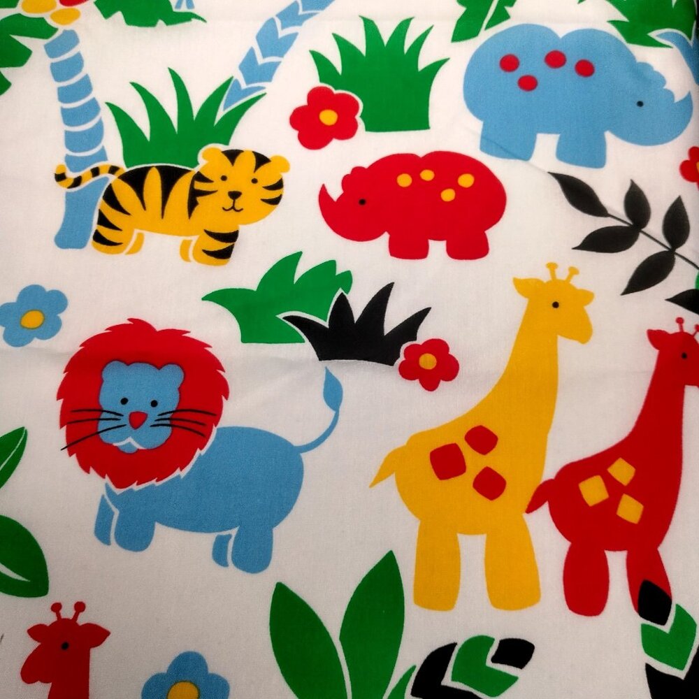 Weilwood Fabric Sewing Material Jungle Safari Animals Colorful Kids Animal 3 Yds - Picture 6 of 10